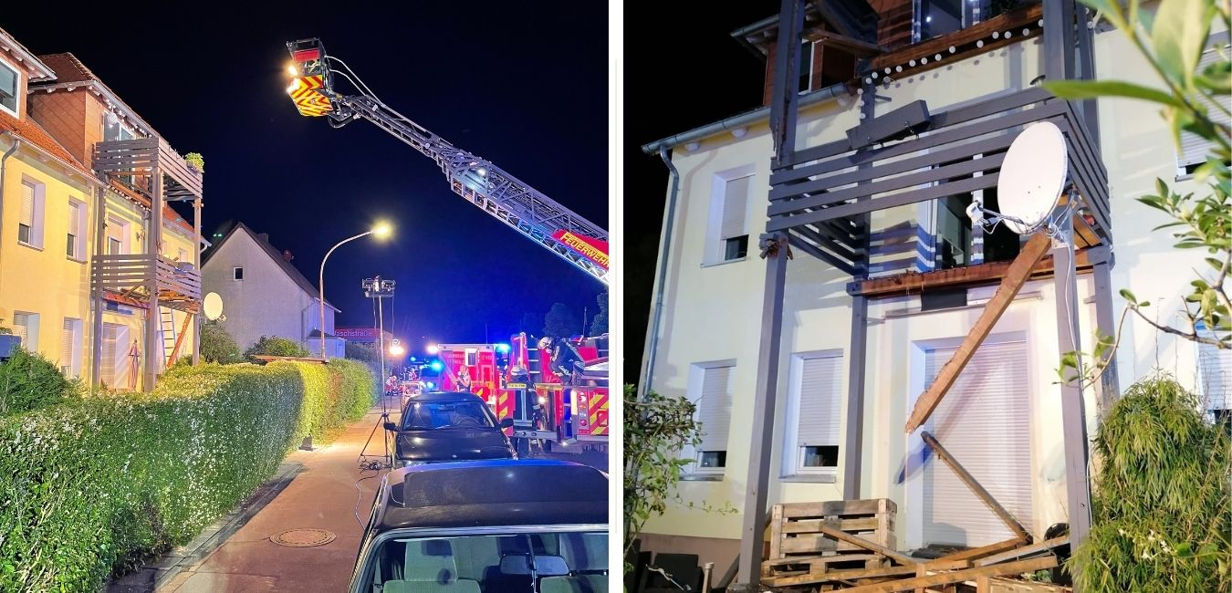 Almanya'da balkon çöktü, 9 kişi ağır yaralandı